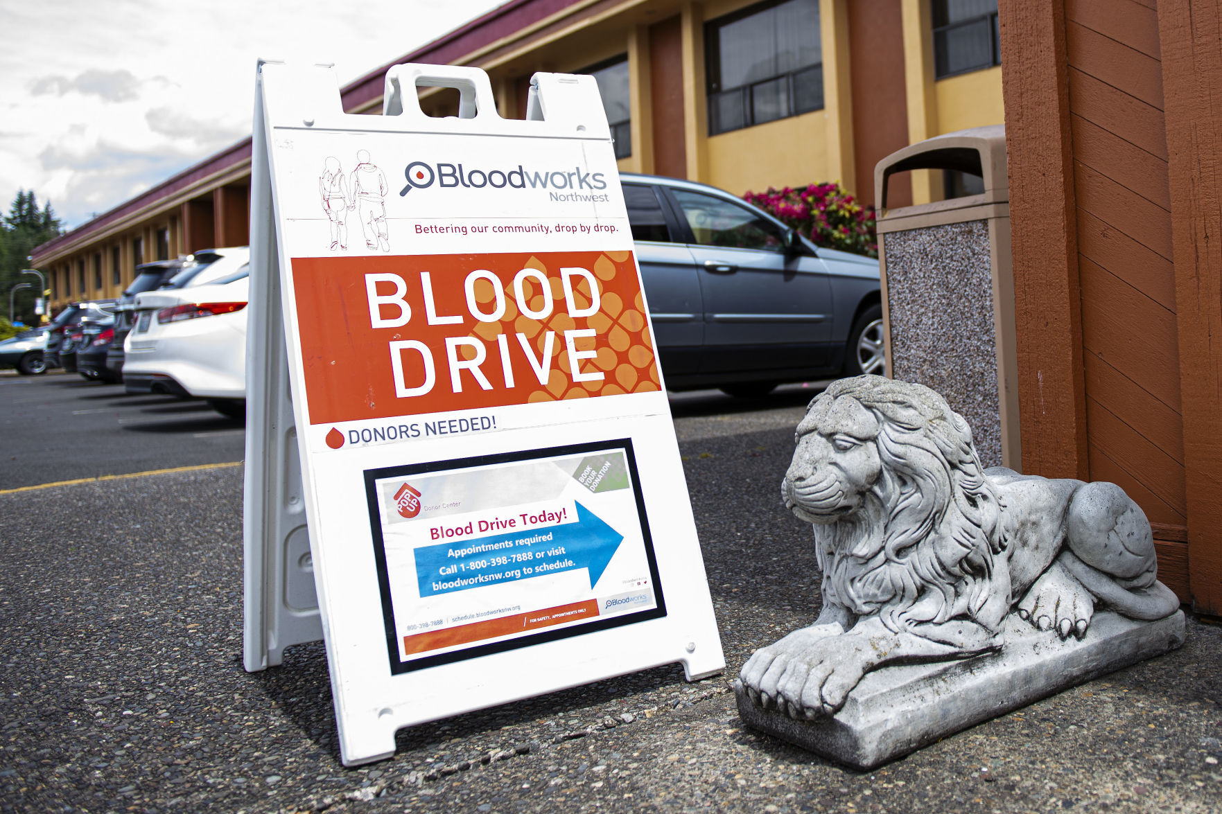 Blood drive sign